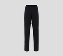 Elisabetta Franchi - PANTALON DE CREPÉ CON CINTURA ELÁSTICA Y TIRAS DE SATÉN