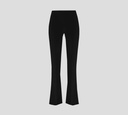 Elisabetta Franchi - PANTALON DE CREPÉ CON BOTAS SEMI ACAMPANADAS Y LÍNEAS LATERALES EN CONTRASTE
