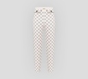 Elisabetta Franchi - PANTALÓN DE CREPÉ CON PATRÓN DE LOGO ROMBOIDE Y DOBLE BOLSILLO FRONTAL