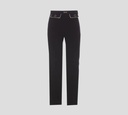 Elisabetta Franchi - PANTALÓN DE CREPÉ CON BORDES CONTRASTANTES Y DOBLE BOLSILLO FRONTAL