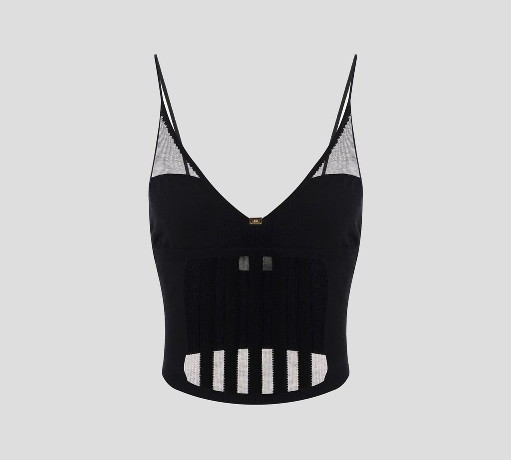 Elisabetta Franchi - TOP DE CORSÉ CON TRANSPARENCIAS