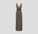 Elisabetta Franchi - JUMPSUIT SIN MANGAS CON ESTAMPADO DE PATRÓN DE LOGO Y CINTURÓN