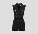 Elisabetta Franchi - RUMPER SIN MANGAS CON BORDES BLANCOS