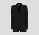 Elisabetta Franchi - BLAZER NEGRO CON COSTURA BLANCA EN SOLAPA
