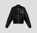 Dsquared2 - CHAQUETA BOMBER SATINADA CON CIERRE FRONTAL Y ESTAMPADO