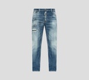 Dsquared2 - JEAN PRELAVADO CON RASGADURAS Y PARCHES 