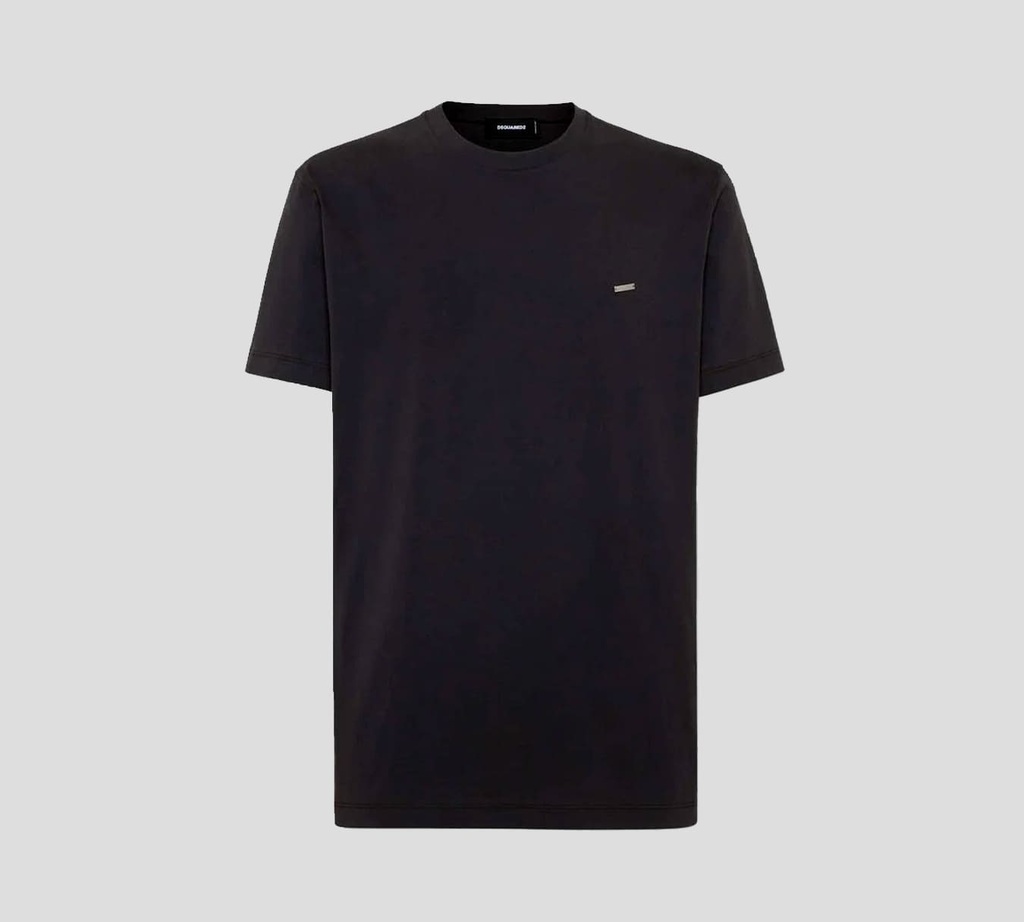 Dsquared2 - FRANELA CUELLO REDONDO GRIS PLOMO CON PLACA METALICA