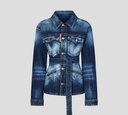 Dsquared2 - CHAQUETA DE JEANS PRELAVADA CON CINTURÓN