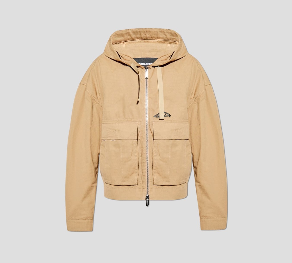 Dsquared2 - CHAQUETA HOODIE CON BOLSILLOS Y CIERRE FRONTAL
