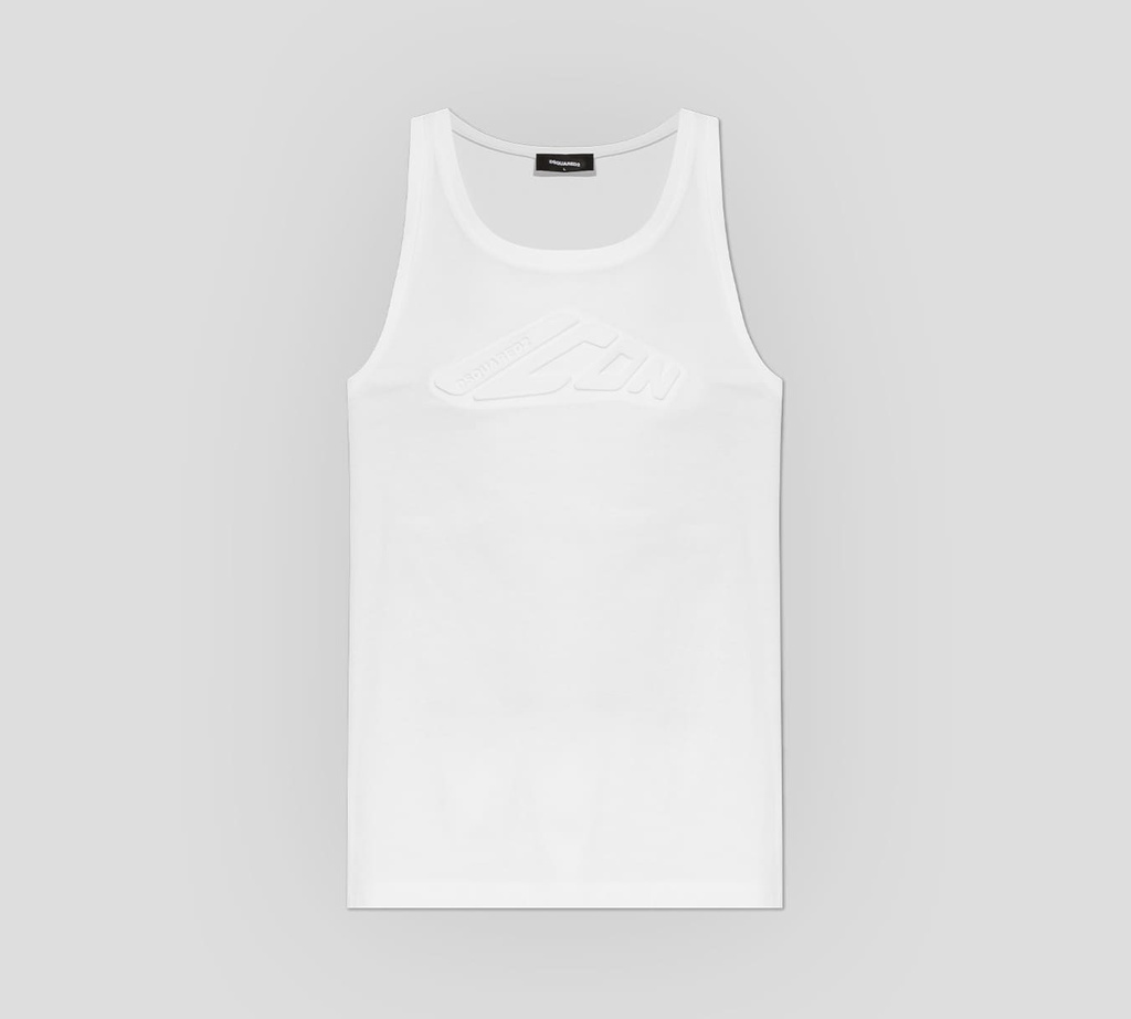 Dsquared2 - FRANELILLA BLANCA ICON DEPORTIVA CON LOGO EN RELIEVE