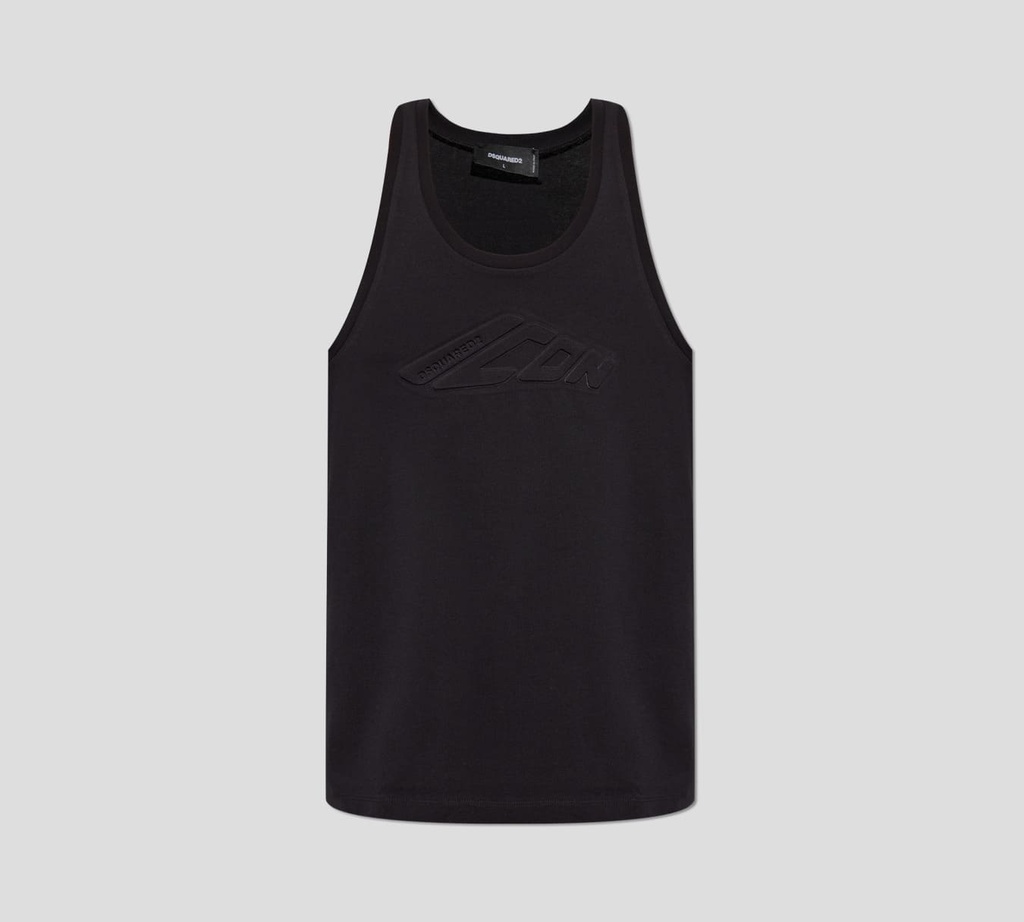 Dsquared2 - FRANELILLA NEGRA ICON DEPORTIVA CON LOGO EN RELIEVE