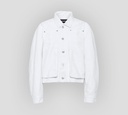 Dsquared2 - CHAQUETA CORTA DE JEAN BLANCO CON BOLSILLOS GRANDES FRONTALES