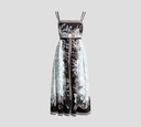 Elie Saab - VESTIDO DE STRAPS MIDI CON ESTAMPADO DE FLORES 