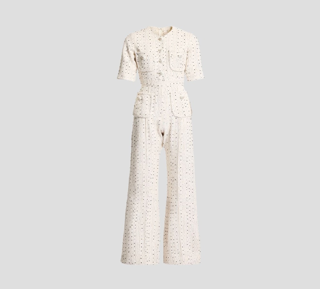 Elie Saab - JUMPSUIT TWEED CON BOLSILLOS FRONTALES