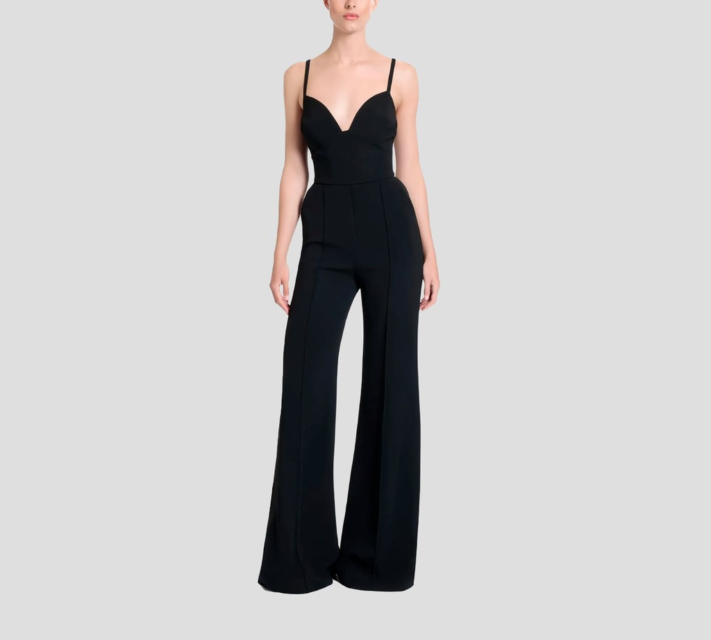 Elie Saab - ENTERIZO DE TIRAS CON BOTA AMPLIA
