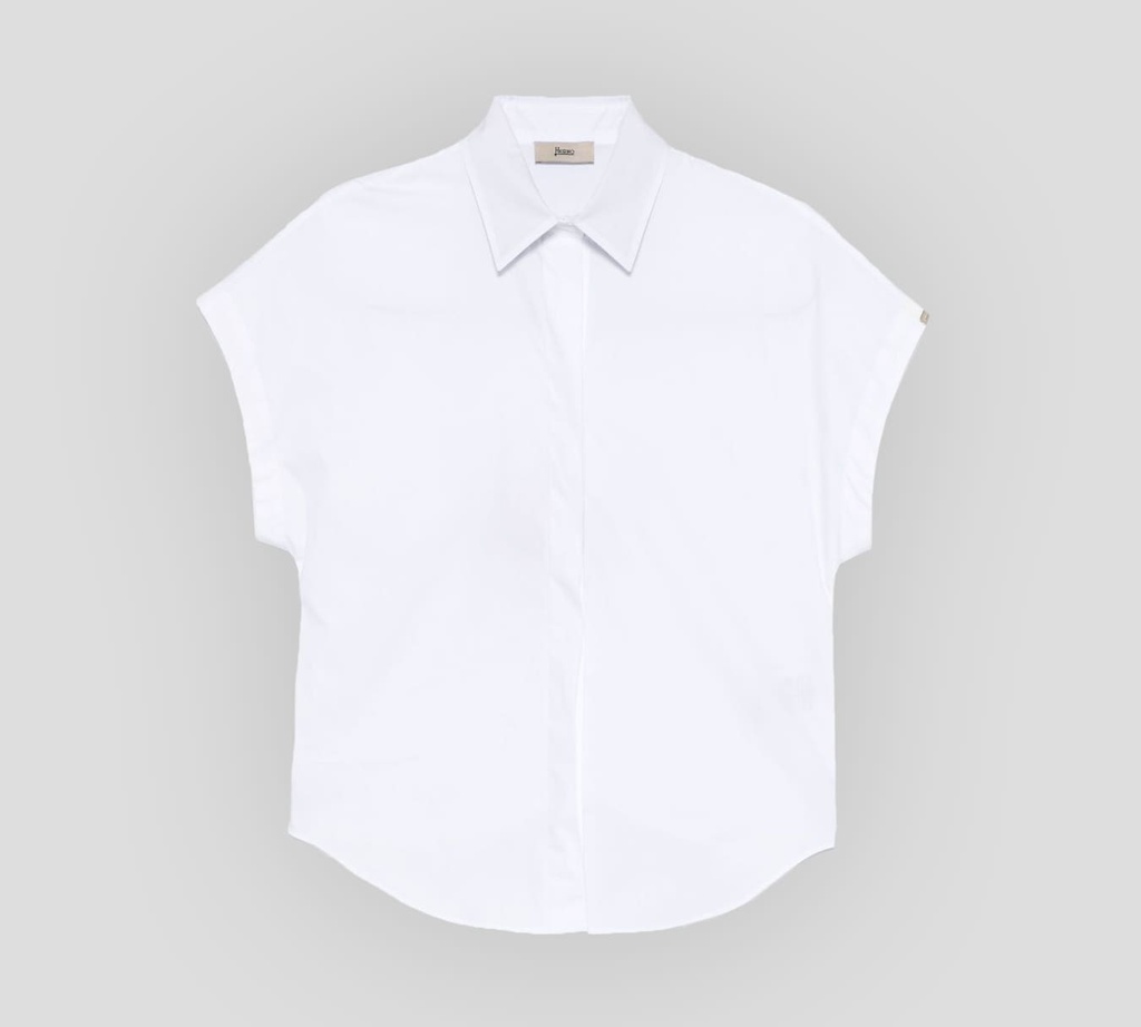 Herno - CAMISA BLANCA MANGA CORTA CORTE RECTO