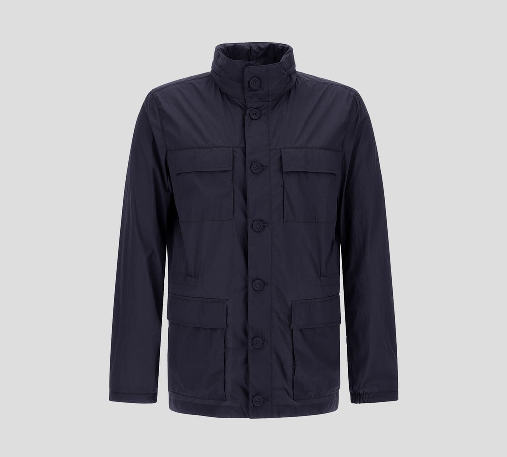 Herno - CHAQUETA IMPERMEABLE CON HOODIE OCULTABLE CERRADA A BOTONES