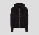 Herno - SWEATER CON HODDIE CON MIX DE TELA IMPERMEABLE Y PUNTO DE PIQUÉ
