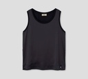Herno - BLUSA DE SATÉN CORTE RECTO SIN MANGAS