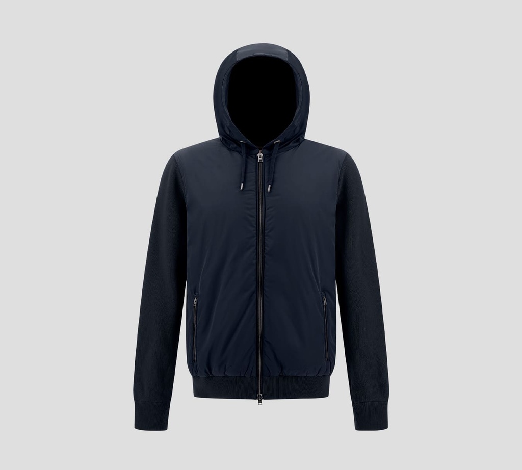 Herno - CHAQUETA BOMBER DE NYLON Y ALGODÓN CON HOODIE