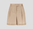 Herno - SHORT CORTE ALTO EN GABARDINA CON PINZAS