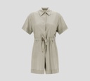 Herno - ROMPER DE LINO CON CINTURA AJUSTABLE