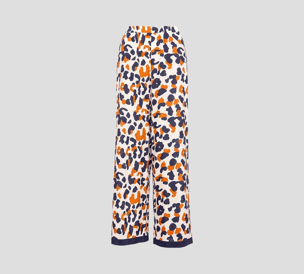 Eres - PANTALÓN DE LINO CORTE RECTO CON ESTAMPADO DE MANCHAS
