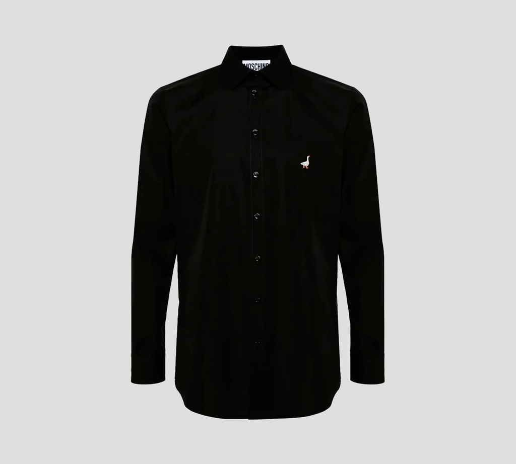 Moschino - CAMISA MANGA LARGA CON BORDADO DE GANZO