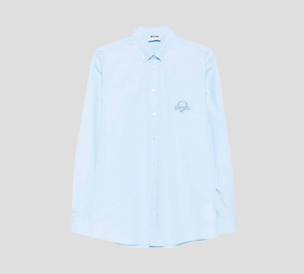 Moschino - CAMISA MANGA LARGA CON DETALLE MOSCHINO BORDADO