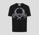 Moschino - FRANELA CUELLO REDONDO CON BORDADO DE CORONA DE LAUREL EN EL PECHO 