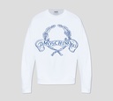 Moschino - SWEATER CLÁSICO CUELLO REDONDO CON CORONA DE LAUREL BORDADA EN EL PECHO