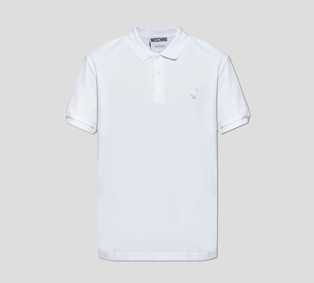 Moschino - POLO EN PUNTO PIQUÉ CON BORDADO DE GANZO