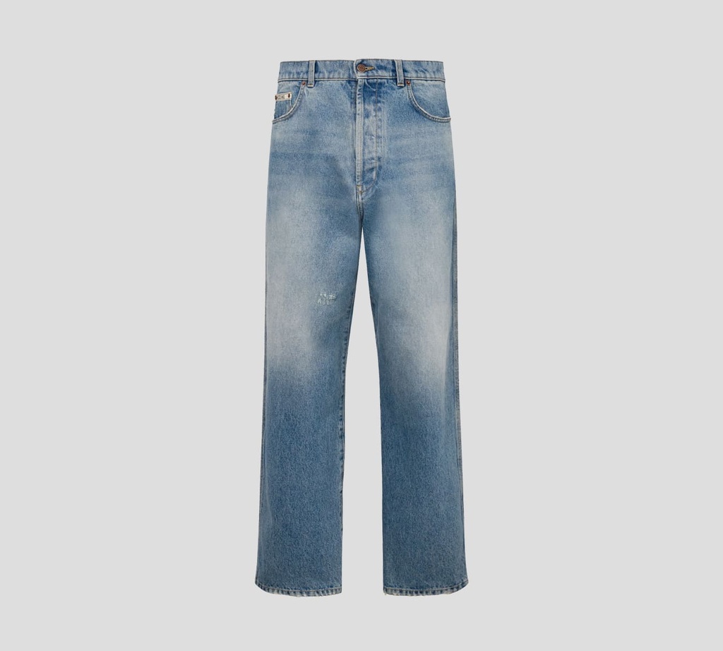 Moschino - BLUE JEANS CORTE RECTO CON DETALLE EN BOLSILLO