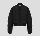 Moschino - CHAQUETA BOMBER TALLE CORTO CON DETALLE EN CUERO