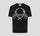 Moschino - FRANELA CUELLO REDONDO CON BORDADO GRANDE DE CORONA DE LAUREL