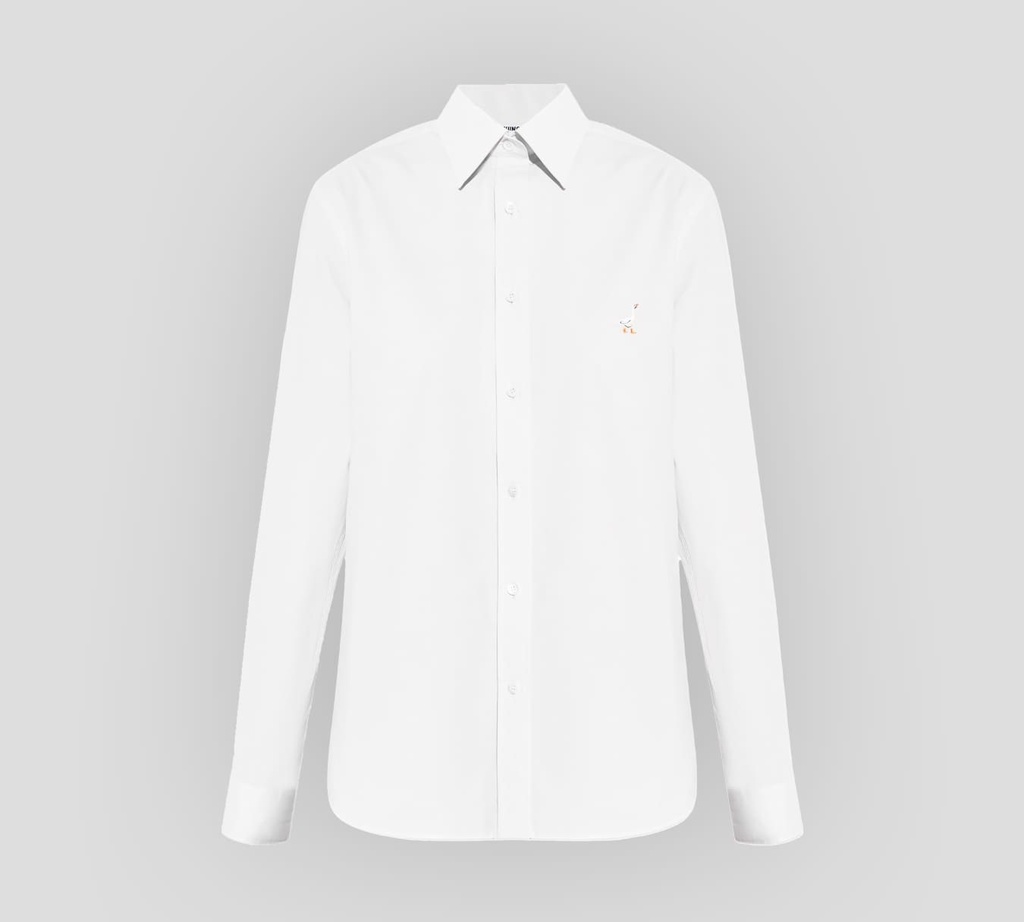 Moschino - CAMISA MANGA LARGA CON GANZO BORDADO