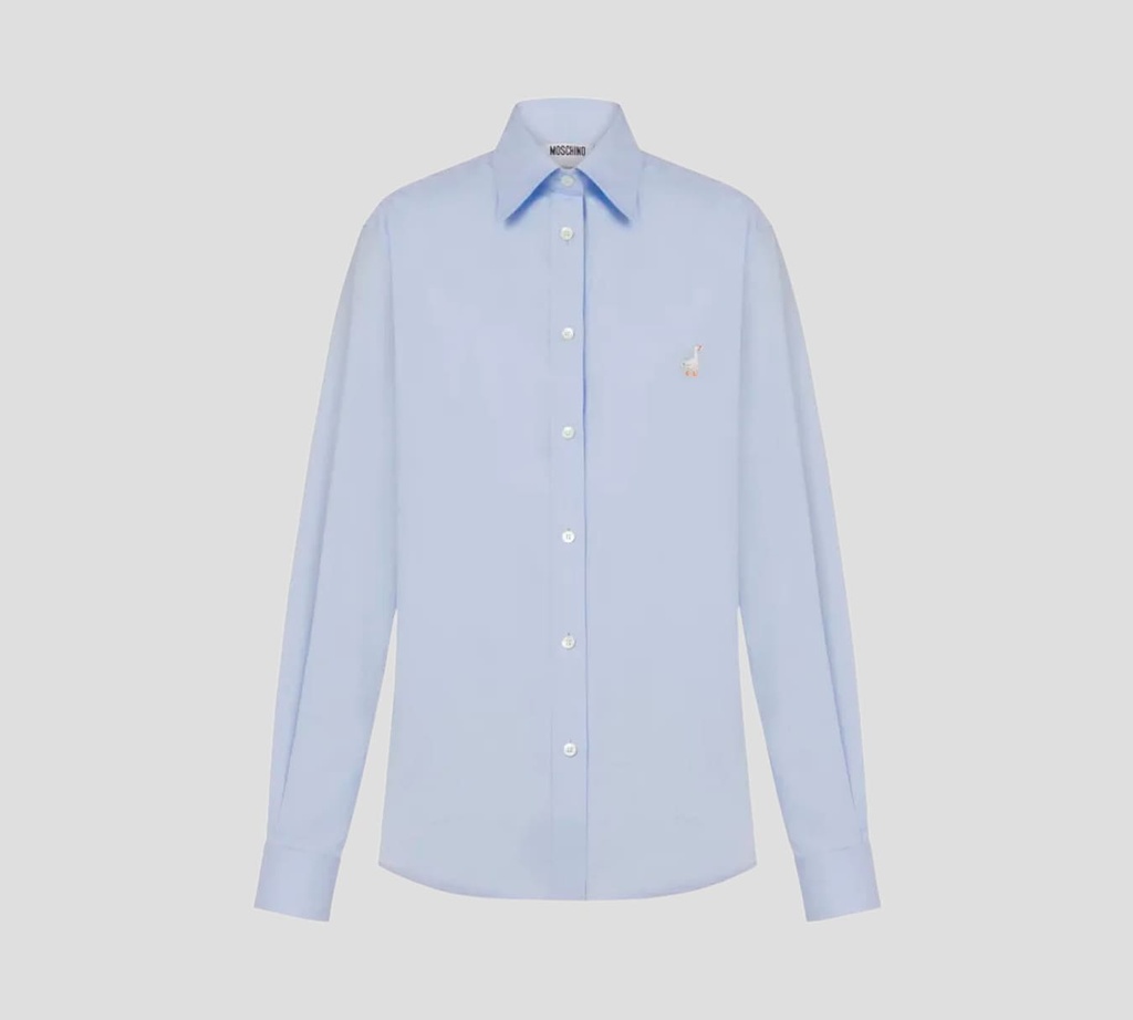 Moschino - CAMISA MANGA LARGA CON BORDADO DE GANZO DAMA