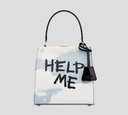 Moschino - CARTERA DE MANO "HELP ME" CON ESTAMPADO DE NUBES