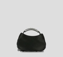 Moschino - CARTERA DE MANO MINI DE RASO CON ASA METÁLICA Y TIRA LARGA