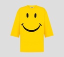 Moschino - FRANELA CUELLO REDONDO CON ESTAMPADO DE CARITA FELIZ