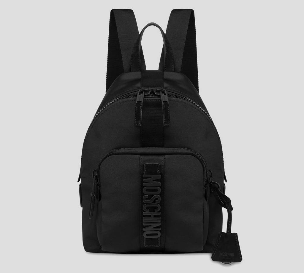 Moschino - MORRAL CON CIERRES GRUESOS Y BOLSILLO DE IDENTIFICACIÓN TRASERO
