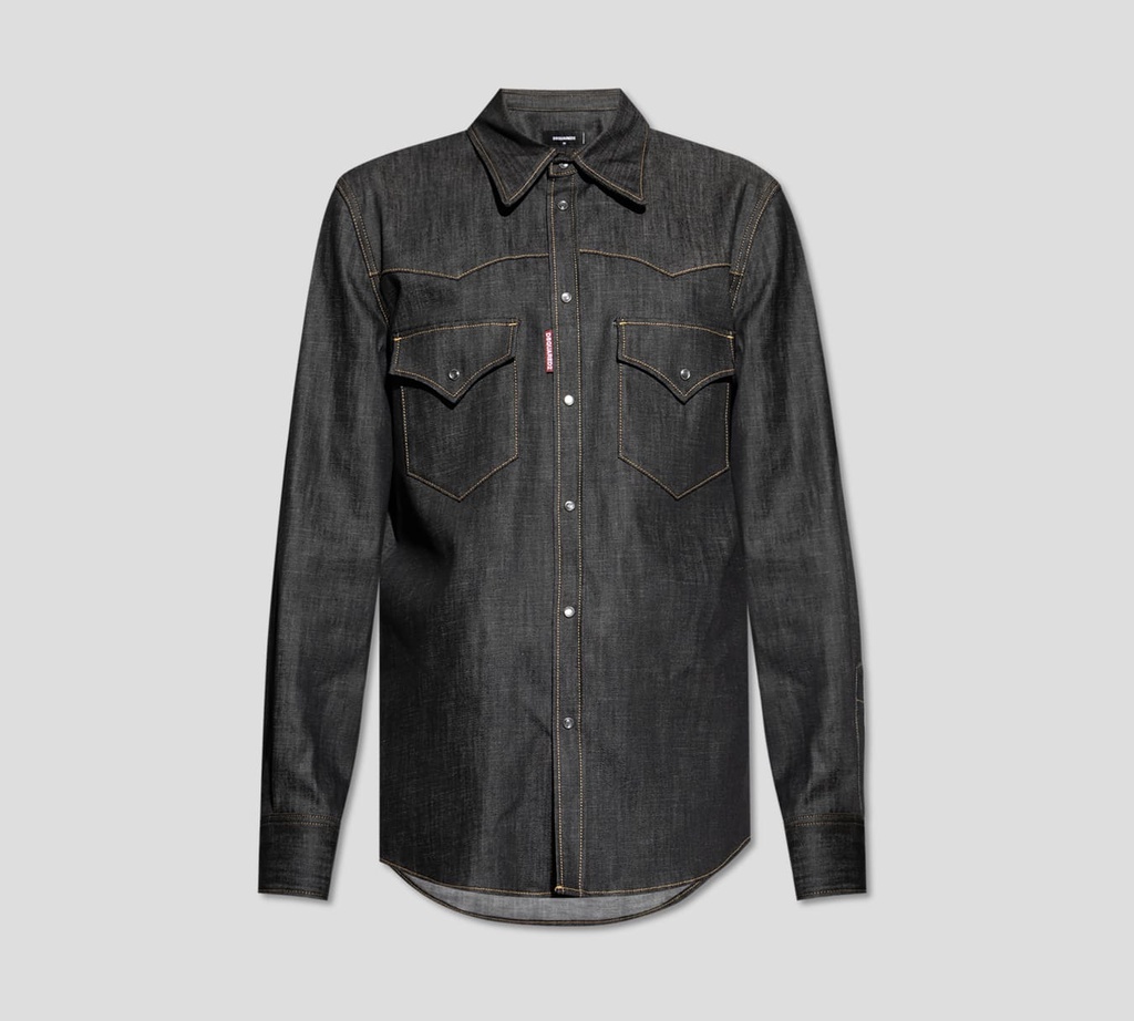 Dsquared2 - CAMISA MANGA LARGA WESTERN CON BOLSILLOS FRONTALES