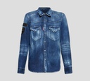 Dsquared2 x Ducati - CAMISA MANGA LARGA DENIM CON RASGADURAS 