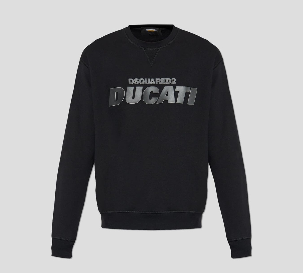 Dsquared2 x Ducati - SWEATER CUELLO REDONDO CON LOGO ESTAMPADO EN GOMA