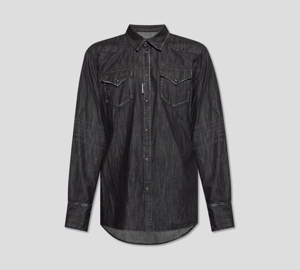 Dsquared2 - CAMISA MANGA LARGA WESTERN CON BOLSILLOS FRONTALES