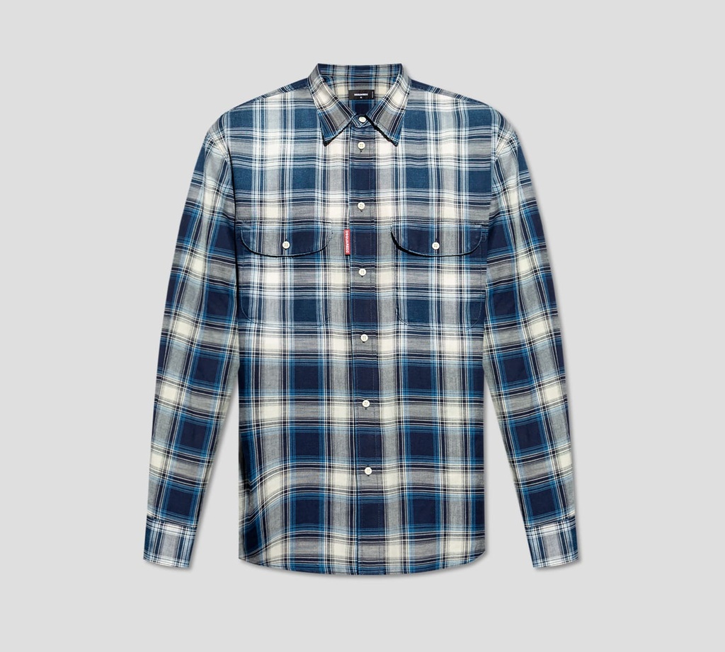Dsquared2 - CAMISA CANADIAN MANGA LARGA VINTAGE DE CUADROS