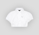 Dsquared2 - CROP TOP GLOBO CON MINI PLACA METÁLICA Y BOLSILLO FRONTAL