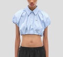 Dsquared2 - CROP TOP GLOBO CON MINI PLACA METÁLICA Y BOLSILLO FRONTAL