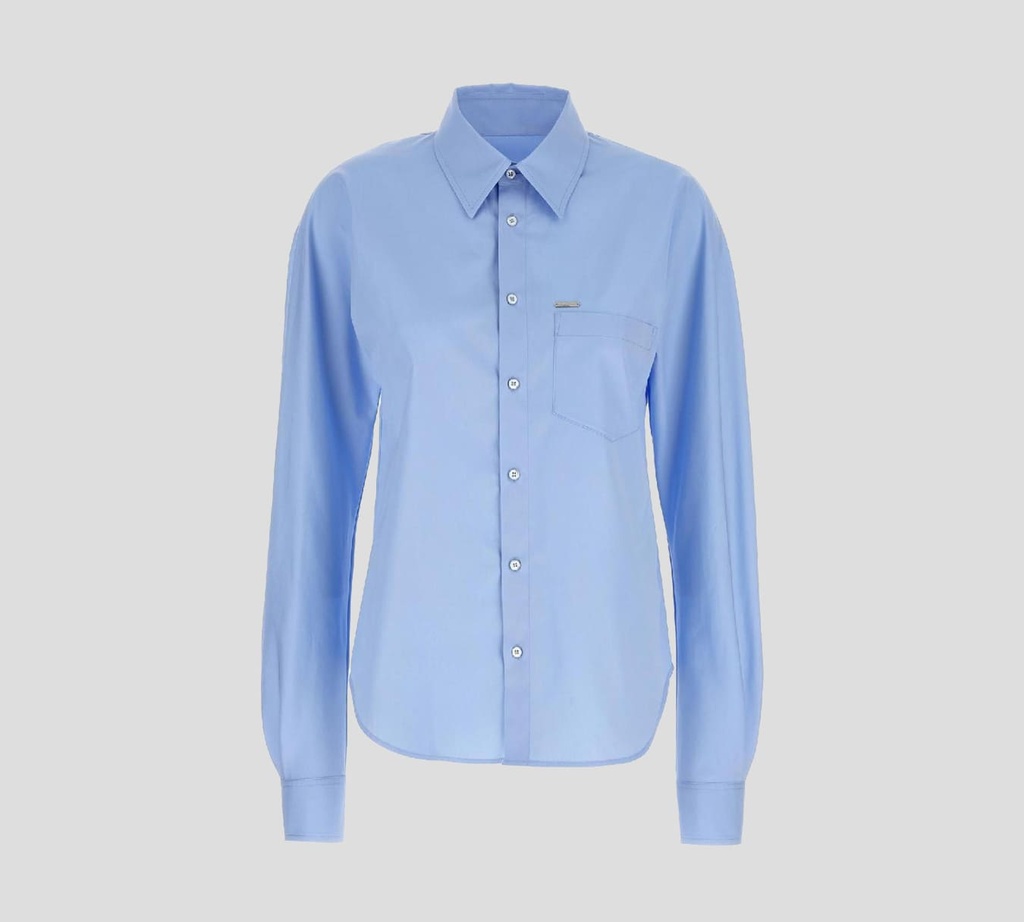 Dsquared2 - CAMISA MANGA LARGA CON MINI PLACA METÁLICA Y ACABADOS REDONDOS