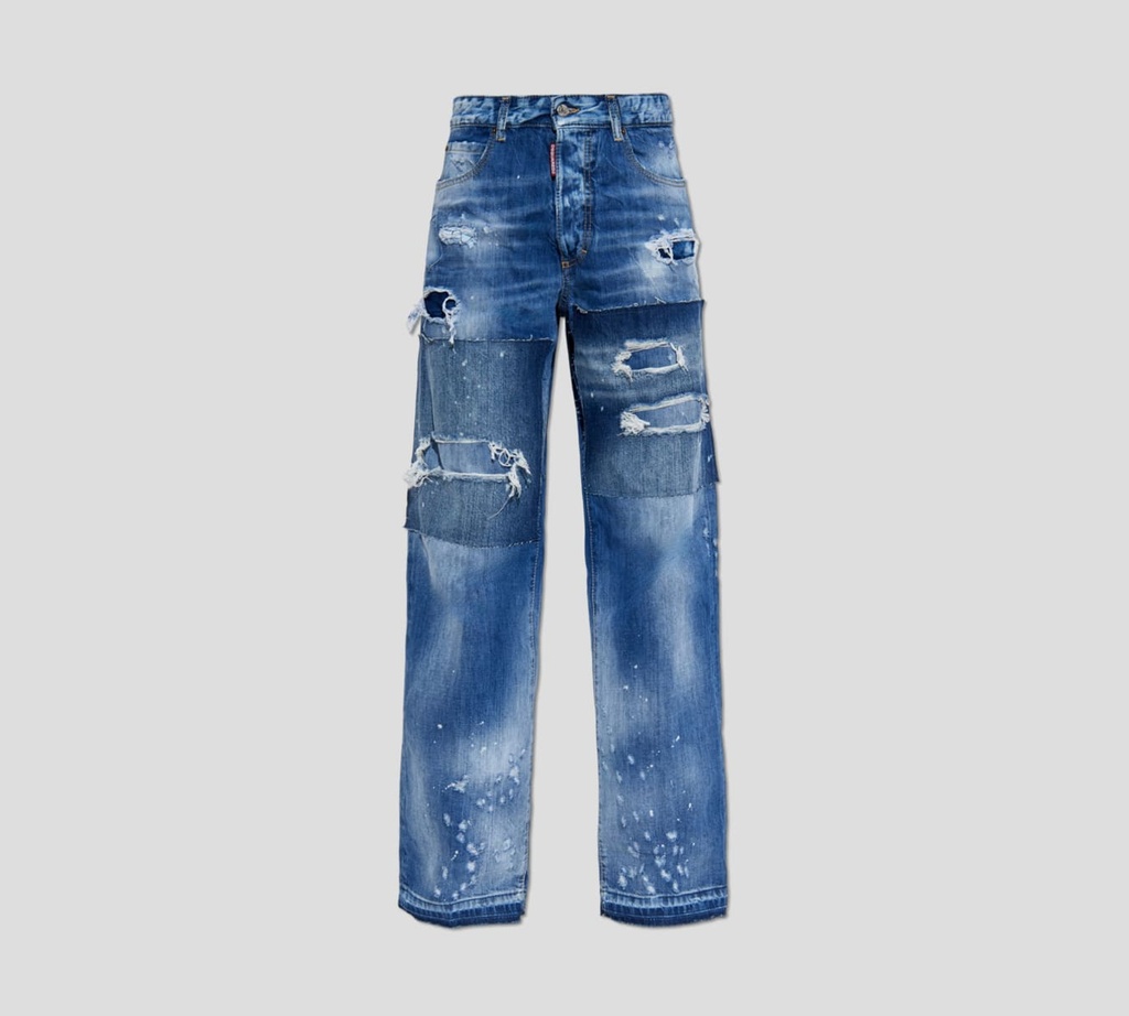 Dsquared2 - JEAN SAN DIEGO CON PARCHES, RASGADURAS Y SALPICADO DE PINTURA